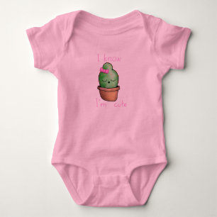 Babytutu-Bodysuit, rosa niedlicher Kaktus Baby Strampler