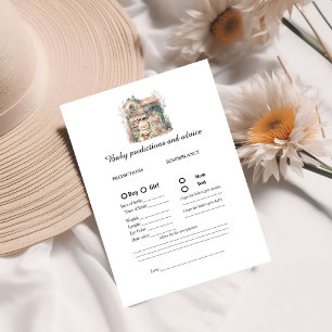 Babyvoraussage buchen Kinderspielkarte Hinweiskarte