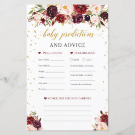 Babyvorhersagen und Ratschläge für Burgunder