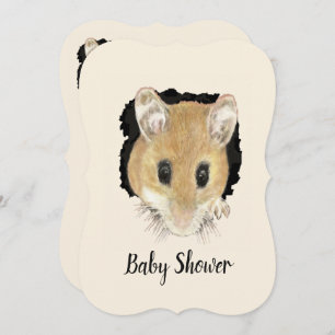 Babywaage mit Wasserfarbe Einladung