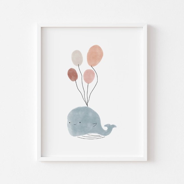 Babywal in Boho-Farbe mit Balloonplakat Poster (Von Creator hochgeladen)