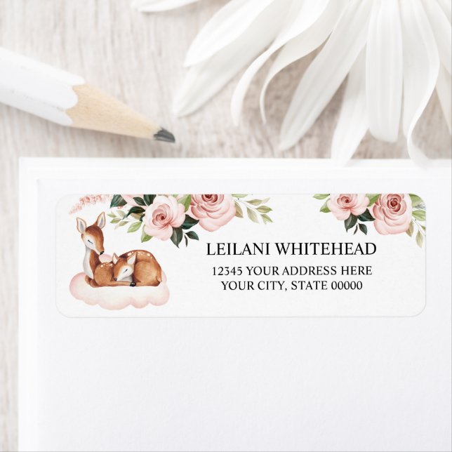 Babywanne mit Aquarellecke Deer Pink Floral Baby D (Insitu)