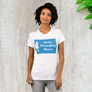 Babywechsel-Zimmer-Zeichen mit Eltern und Säugling T-Shirt