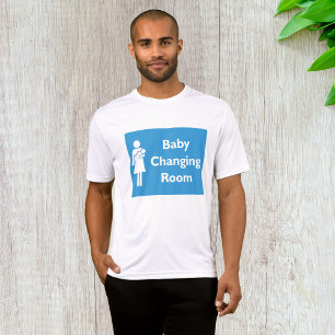 Babywechsel-Zimmer-Zeichen mit Eltern und Säugling T-Shirt