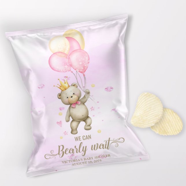 Babywrapper für Girl Bear-Babydusche Flyer (1 ounce snack bag wrapper flyer. )
