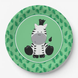 BabyZebra der Safari-Tier-| Pappteller