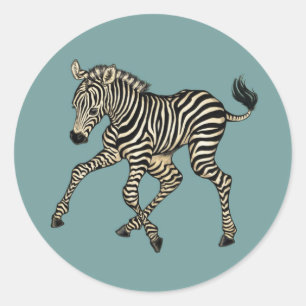 BabyZebra Runder Aufkleber