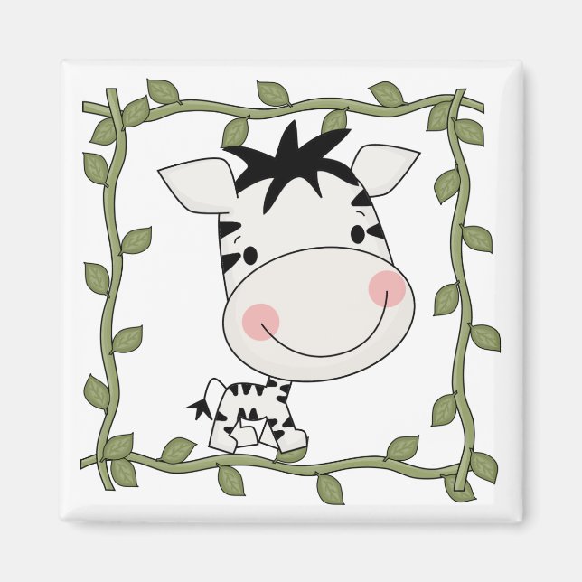 Babyzebra-T-Shirts und Geschenke Magnet (Vorne)