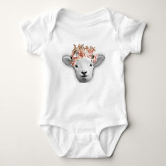 Babyziege mit Blumenkrone Baby Strampler