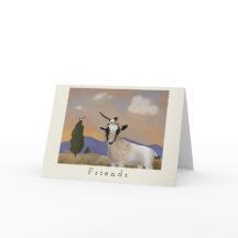 Babyziege mit Elsterfreunden