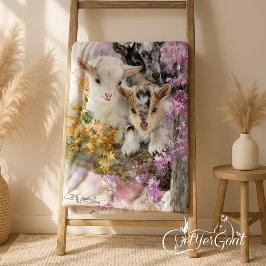 Babyziegen im Herbst 7 Fleecedecke