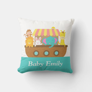 Babyzimmer, Kinderzimmer, Süße Tiere, Noahs Arche Kissen