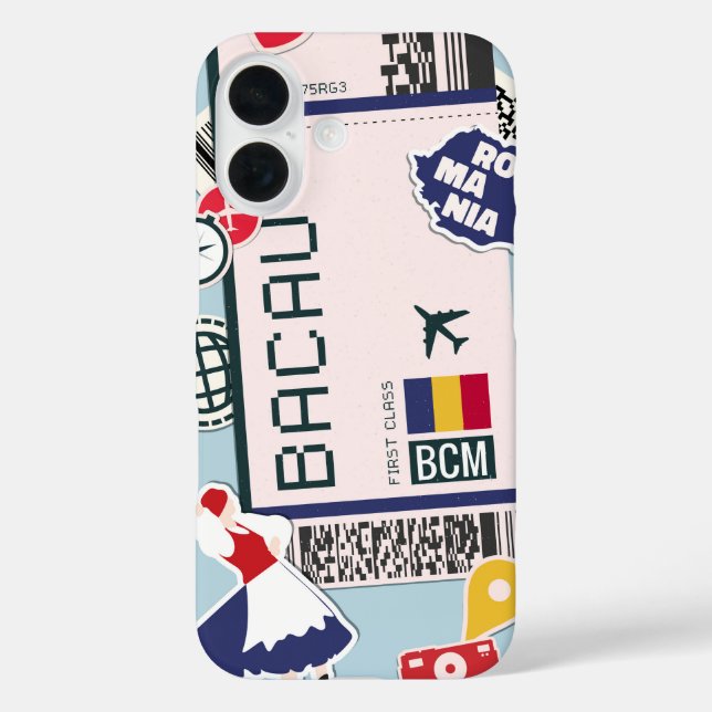 Bacău Rumänien Boarding Pass Case-Mate iPhone Hülle (Rückseite)