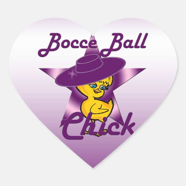 Bacce Ball Chick #9 Herz-Aufkleber (Vorderseite)
