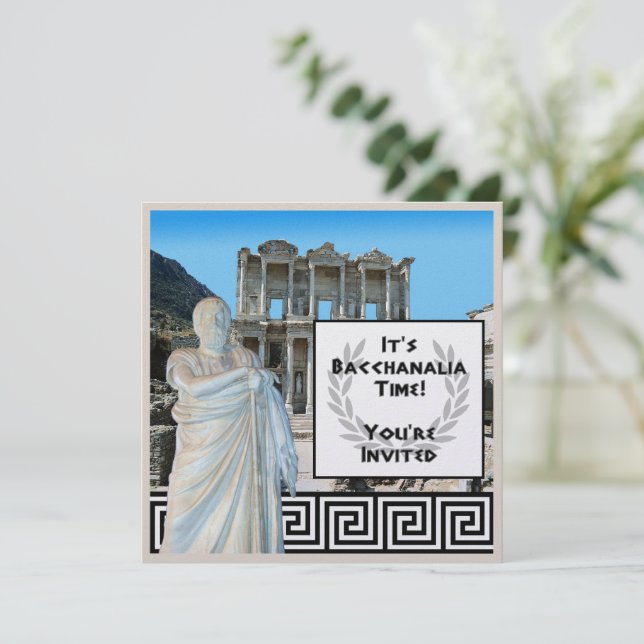 Bacchanalia Time Einladung (Stehend Vorderseite)