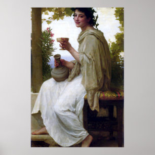 Bacchante von William-Adolphe Bouguereau Poster
