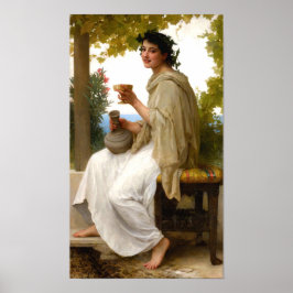 Bacchante von William Bouguereau Poster