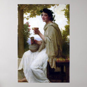 Bacchantin von William-Adolphe Bouguereau Poster