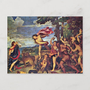 Bacchus and Ariadne " von Tizian (beste Qualität) Postkarte