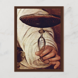 Bacchus, Detail von Michelangelo Merisi Da Caravag Postkarte