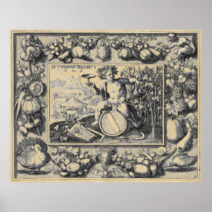 Bacchus-Gott des Weins Poster