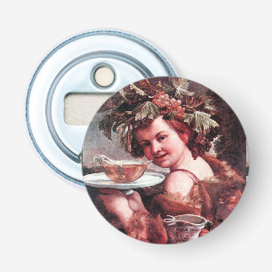 BACCHUS, GRAPEN UND WEISSER WEIN FLASCHENÖFFNER