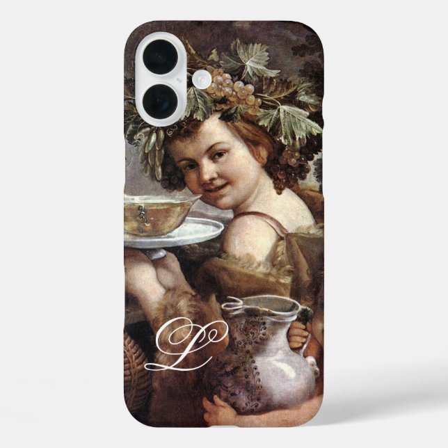 BACCHUS MIT GRABEN UND WEINMONOGRAMM Case-Mate iPhone HÜLLE (Rückseite)