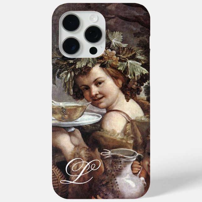 BACCHUS MIT GRABEN UND WEINMONOGRAMM Case-Mate iPhone HÜLLE (Rückseite)