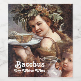 BACCHUS MIT GRABEN UND WEISS WEINETIKETT