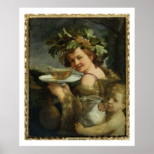 Bacchus (Öl auf Leinwand) Poster (Vorne)
