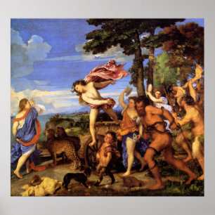 Bacchus und Ariadne durch Titian Poster