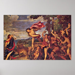Bacchus und Ariadne "durch Tizian (beste Qualität) Poster
