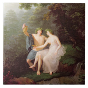 Bacchus und Ariadne Fliese