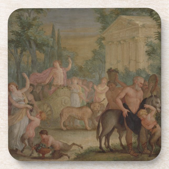 Bacchus und Ariadne (Öl auf Leinwand) 2 Getränkeuntersetzer (Vorderseite)