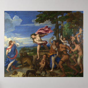 Bacchus und Ariadne von Tizian - Poster