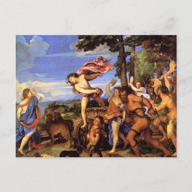 Bacchus und Ariadne von Tizian Postkarte (Vorderseite)