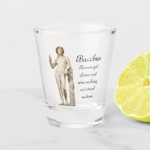 Bacchus und Weinstock Schnapsglas