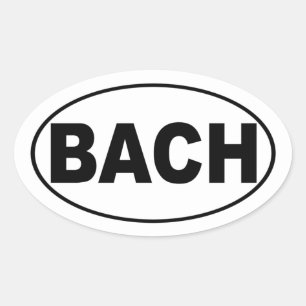 Bach Autoaufkleber Ovaler Aufkleber