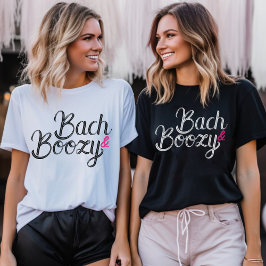 Bach & Boozy Black & Pink Junggeselinnen-Abschied T-Shirt