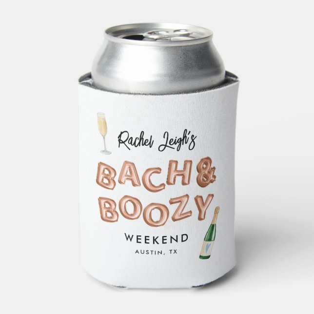 Bach & Boozy Rose Gold Bachelorette Wochenende Dosenkühler (Kanne Vorderseite)