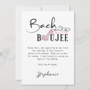 Bach & Boujee Pink Diamond Glam Junggesellinnenabs Dankeskarte