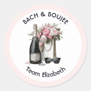 Bach & Boujee Team Bride Chic Junggesellinnenabsch Runder Aufkleber