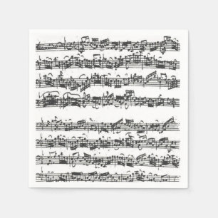 Bach Cello-Reihen-Musik-Manuskript Serviette