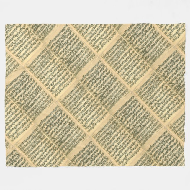 Bach Chaconne Musik-Manuskript für Solo- Violine Fleecedecke (Vorderseite (Horizontal))