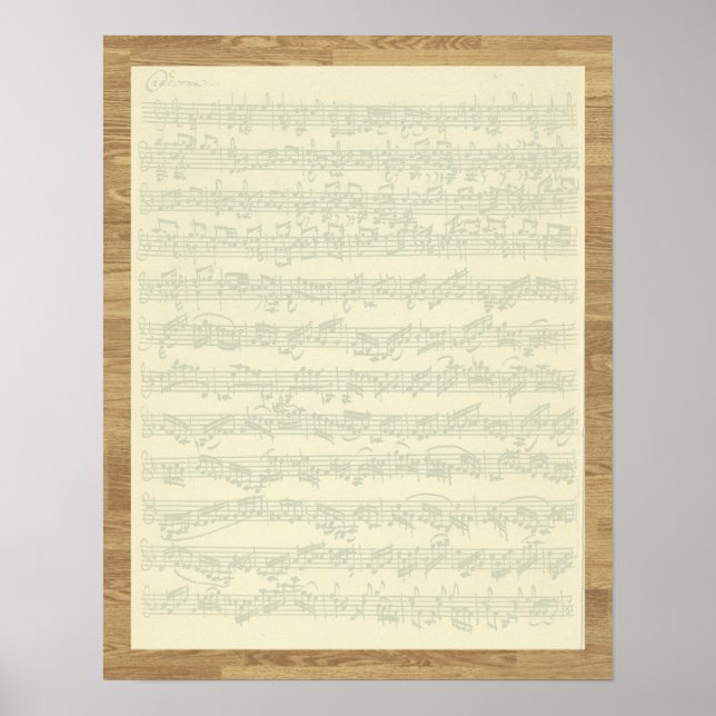 Bach Chaconne Poster (Vorne)
