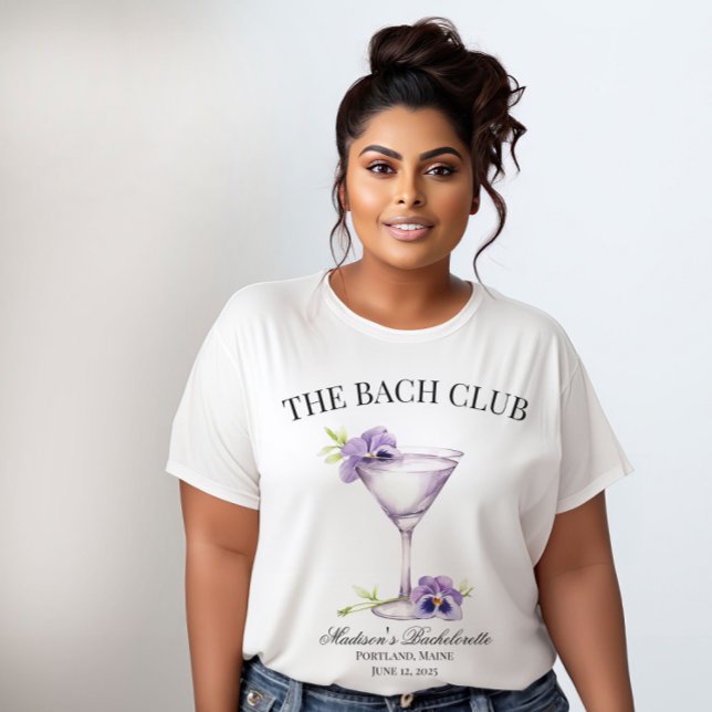Bach Club Lila Cocktail Giro del Malcantone T-Shirt (The Bach Club Violet Martini T-shirt.)