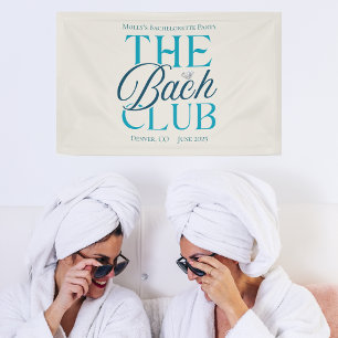 Bach Club Moderne einfache blaue Bachelorette-Part Banner