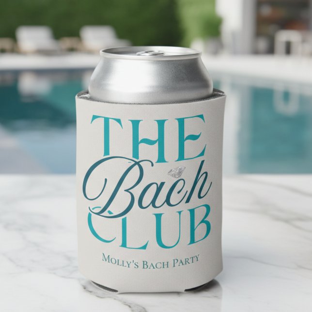 Bach Club Moderner Blue Junggeselinnen-Abschied Dosenkühler (Bach Club Modern Simple Blue Bachelorette Party Can Cooler)