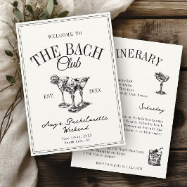 Bach Club Vintag Bachelorette Einladung