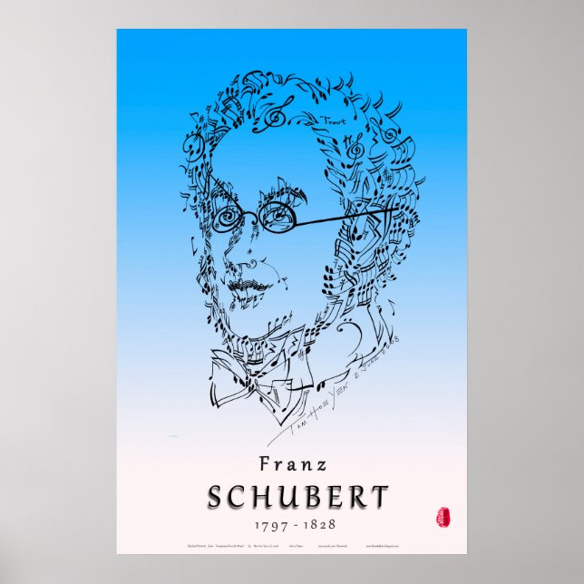 Bach: Das Musikposter ins Gesicht sehen Poster (Vorne)